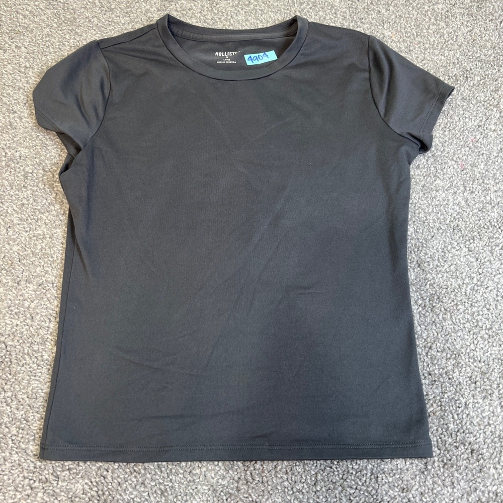 Hollister shirt Womens Small Dark Gray Short Sleeve Crew Neck Slim Fit baby tee